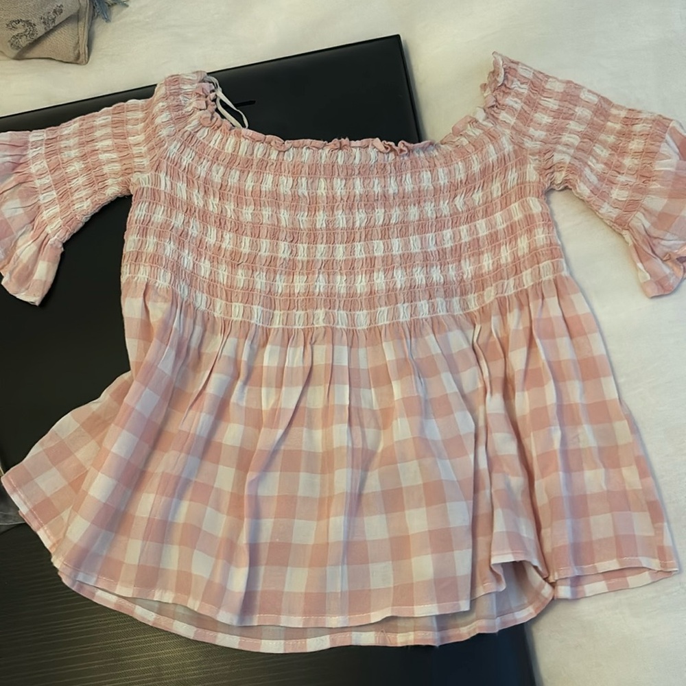 Pink off the shoulder top